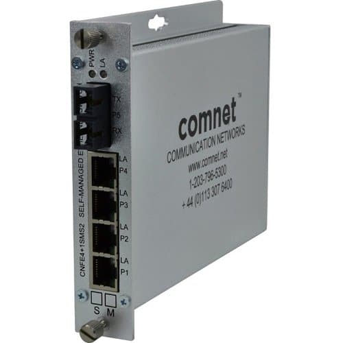 Comnet communication network device with multiple ports on a white background