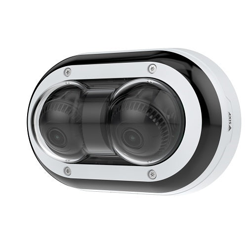 AXIS P4707-PLVE P47 Series Dual Sensor 360° IR Panoramic Camera with Deep Learning, 3.26-8.12mm Lens, Black and White image 0