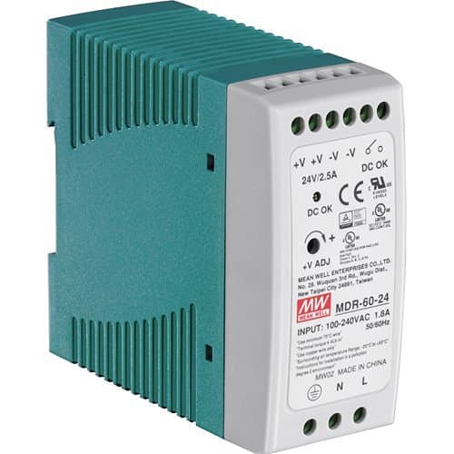 TRENDnet TI-M6024 60W Single Output Industrial DIN-Rail Power Supply for Equipment