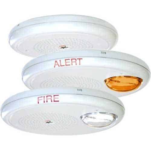 Kidde GCHFWF-S7VMCH High Fidelity Ceiling Speaker-Strobe, “FIRE" Marking, 95, 115, 150, or 177 cd, 70V, Selectable Wattage, White (Replaces GCF-S7VM)