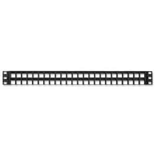Belden AX103121 KeyConnect 48-Port Flat Patch Panel, 1U RMS, Black