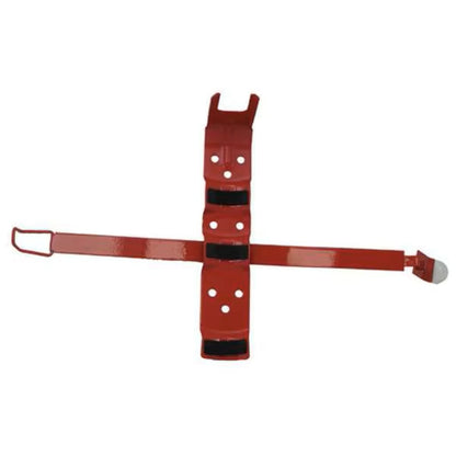 Red fire extinguisher bracket  on a white background
