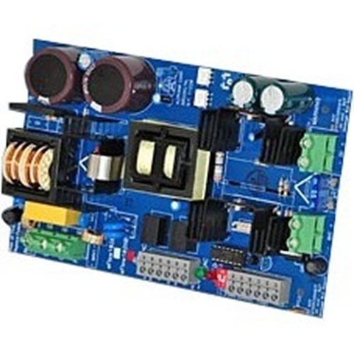 Electrical control board with various components on a white background