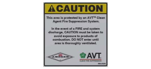 Amerex 27270-P006 AVT Agent Cylinder Caution Label pack of 6