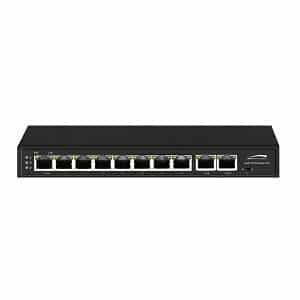 Speco P8S10G 10-Port Gigabit Network PoE Switch, (Replaces P8S9G)