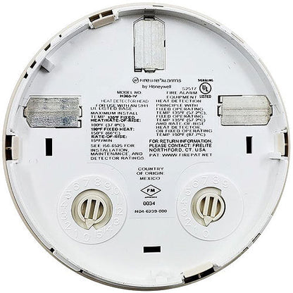 Fire-Lite H365-IV Addressable Heat Detector, Low-Profile Intelligent 135°F Fixed Thermal Sensor, LiteSpeed and CLIP, Ivory