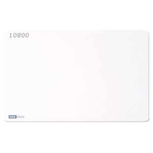 White key card on a white background