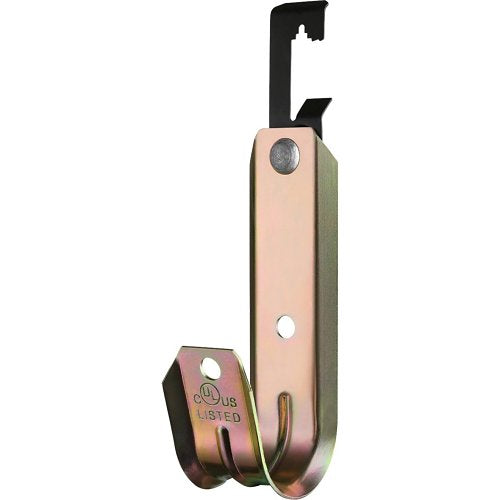Metal bracket with hooks on a white background