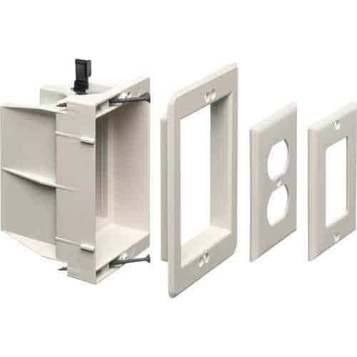 Arlington DVFR1W Recessed indoor inbox for new and retrofit construction, Single Gang, White