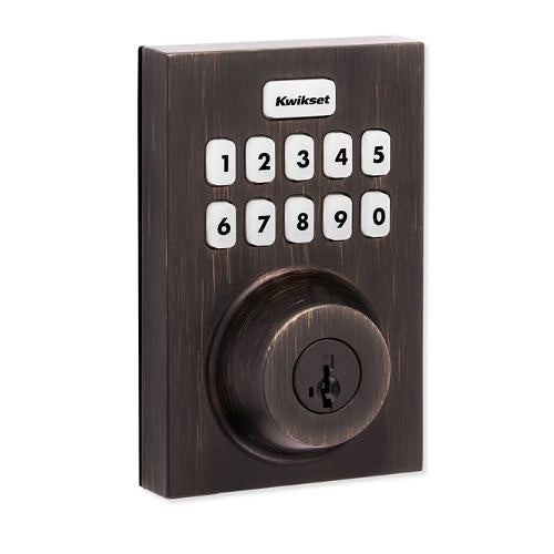 Kwikset 98935-005 HomeConnect 620 Long-Range Z-Wave Contemporary Smart Lock, 920 MHz, Venetian Bronze