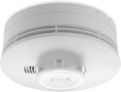 White smoke detector on a white background