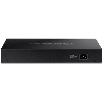 Black electronic device with 'Trendnet' branding on a white background