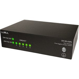 Luxul SW-100-05PD 5-Port Unmanaged PoE+ Switch