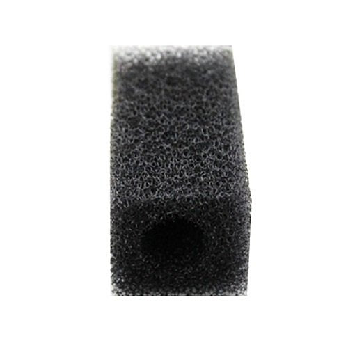 Black foam filter on a white background