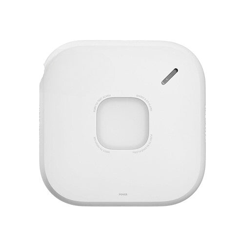 White electronic device with a small window on a white background