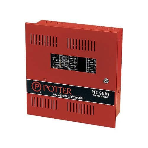 Microprocessor Based Fire Alarm Panel Potter PFC-5004E Microprocessor 4 Zone Expandable Fire Alarm Control ...