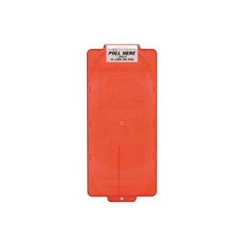 Red fire extinguisher cover on a white background