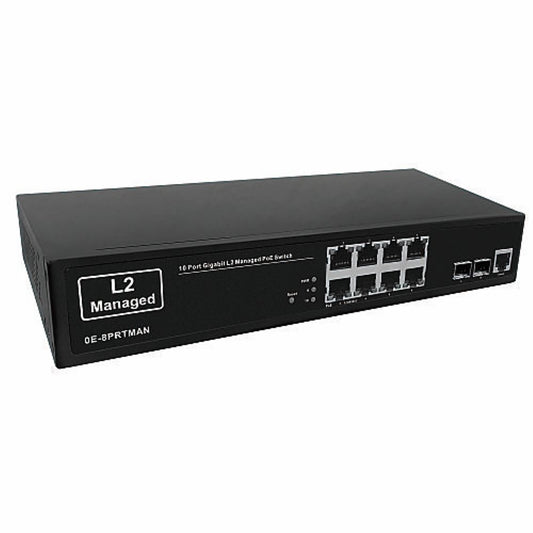 UltraTech 0E-8PRTMAN 10 Port Gigabit L2 Managed PoE Switch