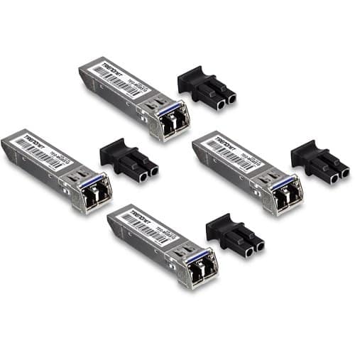 TRENDnet TEG-MGBS10/4 SFP Single Mode LC Module 10Km, 4-Pack