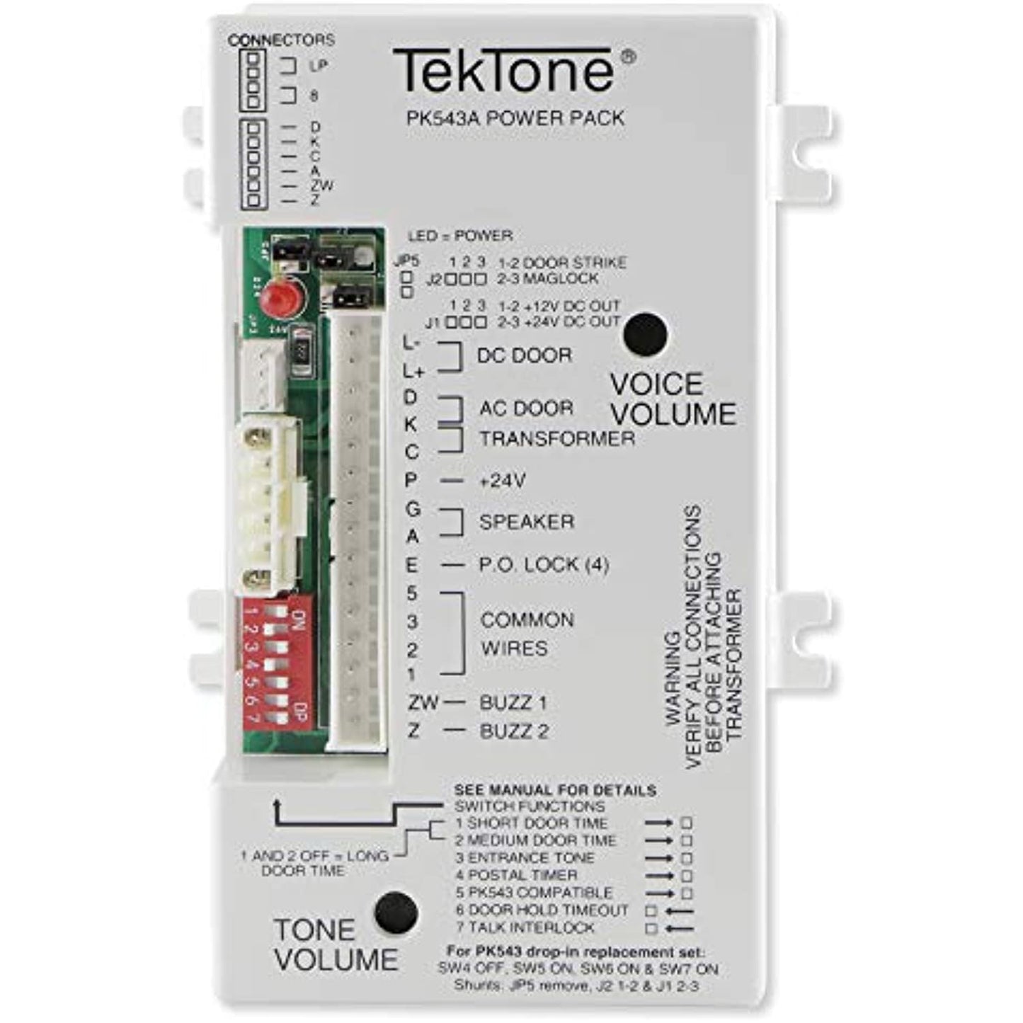 TEKTONE SOUND & SIGNAL PK543A Amplifier/Relay/Power Supply for 5, 4