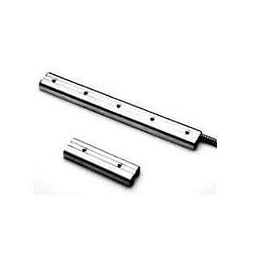 GRI 200-36WG Floor Mount Industrial Overhead Door Switch Set, 2-1/2" Wide Gap, 10W, 200VDC, 0.50A, Closed Loop, N/O, and 36" Stainless-Steel Armored Cable, Aluminum