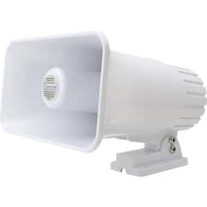 Speco SPC15RP 8" Weatherproof PA Speaker, Ohm, White