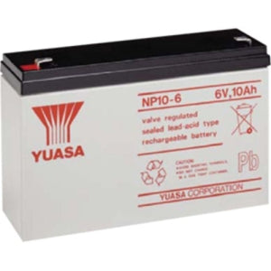 Yuasa NP10-6 6V 10Ah Rechargeable Valve Regulated SLA Battery