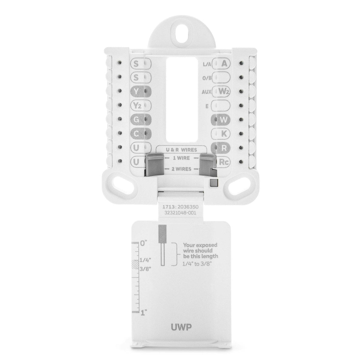 White electrical wire connector on a white background