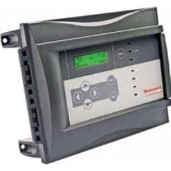 Control panel with digital display on a white background