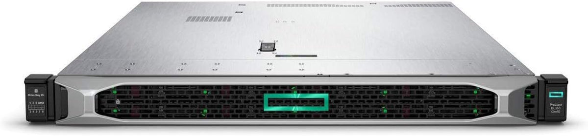 Server rack with multiple drives on a white background