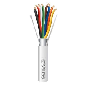 Genesis 32071112 22/8 Stranded Shielded Plenum Cable, CL3P, FPLP, CMP, FT6, 1000' (304.8m), REELEX Pull Box, Natural White