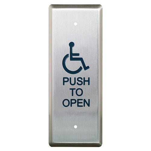 Camden CM-25-4-WT Narrow Push Plate Switch, Vertical Mounting