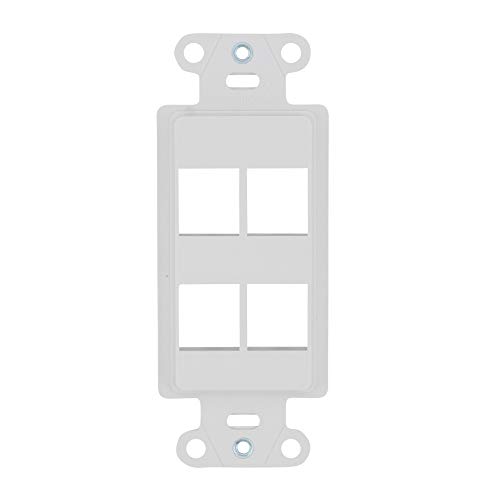 WP3414WH DECOR OUTLET STRAP 4PORT WH
