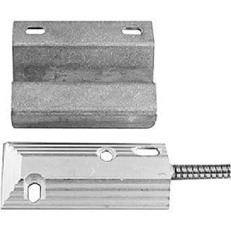 Metal bracket with threaded rod on a white background
