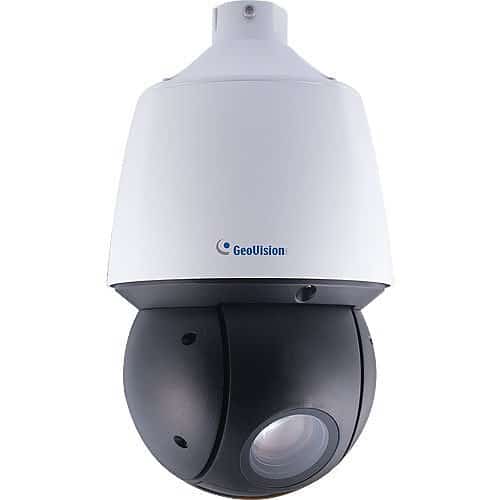 GeoVision GV-SD4825-IR AI 4MP Outdoor H.265 Super Low Lux WDR Pro IR IP Speed Dome, 25x Optical Zoom, Black/White