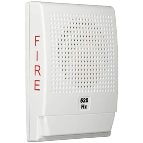 Kidde G4LFWF-H Genesis G4LF Series Low Frequency Horn, 24V DC, Audible Only, "FIRE" Marking, White