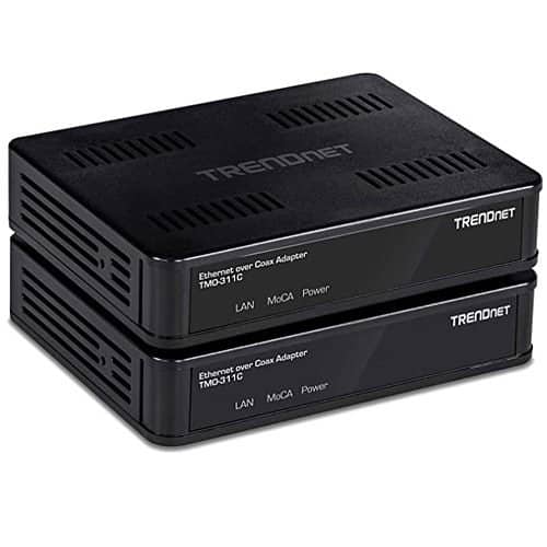 TRENDnet TMO-311C2K Ethernet Over Coax Adapter, 2-Pack