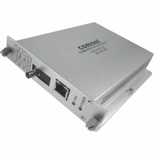 ComNet CNFE1002SAC1A-M Small Media Converter, A, ST Connector, AC/DC Power, Single Mode, Fiber, 100Mbps