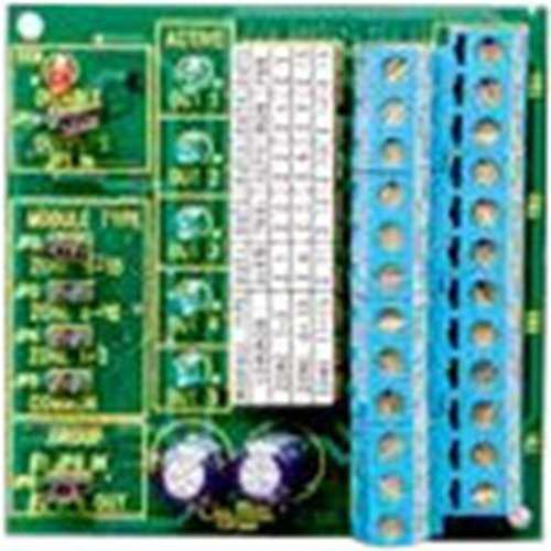Electronic circuit board with various components on a green background