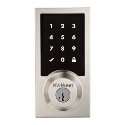 Kwikset 99180-003 Home Connect 918 Z-Wave LR Smart Lock, Contemporary Style, Satin Nickel