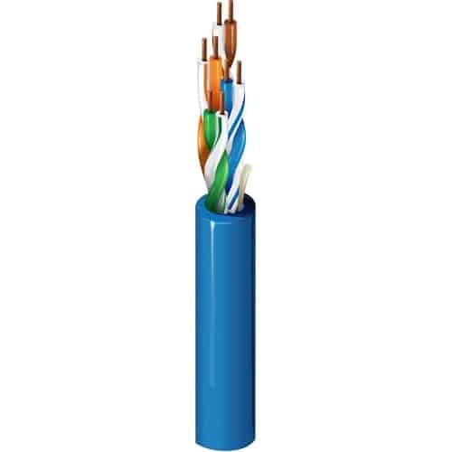 Belden 1585A 0091000 CAT5e Plenum Cable, 24/4 Solid BC, Unshielded, UTP, CMP, 1000' (304.8m) Reel, White