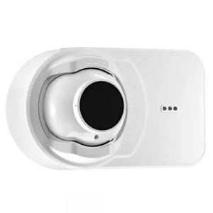 White security camera on a white background