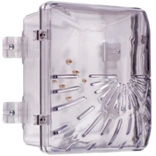STI 1210A Horn/Strobe Damage Stopper and Enclosed Back Box, 4" Deep, Clear