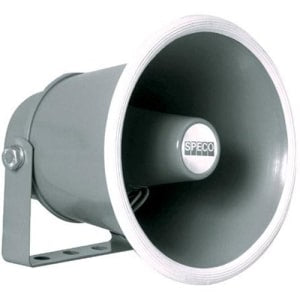 Speco SPC10 6" Weatherproof PA Speaker, Ohm, Gray