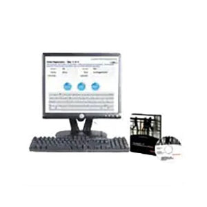 Computer setup with monitor, keyboard, and mouse on a white background