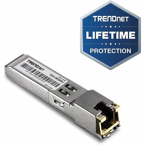 TrendNet network adapter with Lifetime Protection badge on a white background