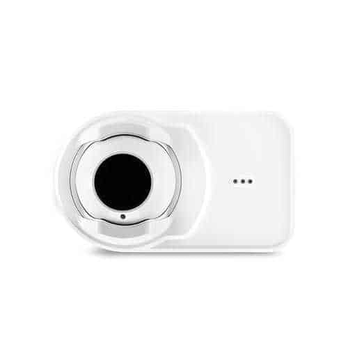 White security camera on a white background