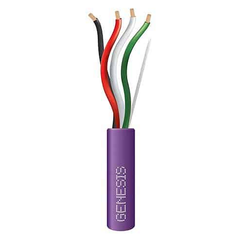 Genesis 52515510 16/4 Stranded Riser Speaker Cable, Unshielded, CL3R, CMR, FT4, Sunlight Resistant, 500' (152.4m), REELEX Pull Box, Purple