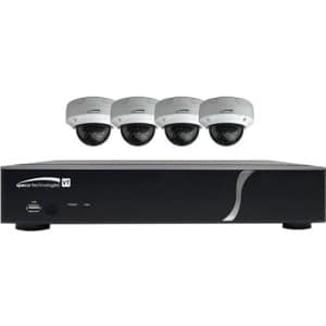 Speco ZIPT84D2 HD-TVI 8 Channel DVR, 2TB with 4x 1080p Outdoor IR Dome Cameras, White