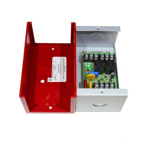 Potter MR-201/C Single DPDT Relay with LED Mounted in an enclosure, Red
